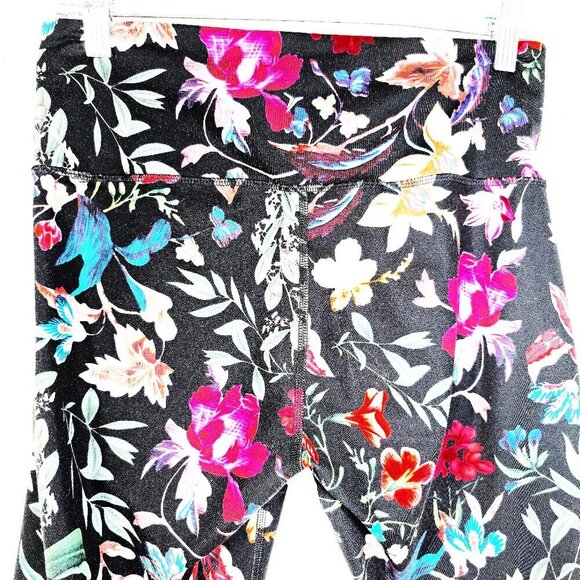 OLd Navy HIgh Rise Elevate Black Floral Compression Leggings - Picture 5 of 8